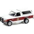 thumbnail image 2 of Greenlight 30276 3.25 x 3 in. 1-64 Scale 1994 Ford Bronco XLT Absaroka County Sheriffs Department Hobby Diecast Model Car, White & Burgundy, 2 of 3