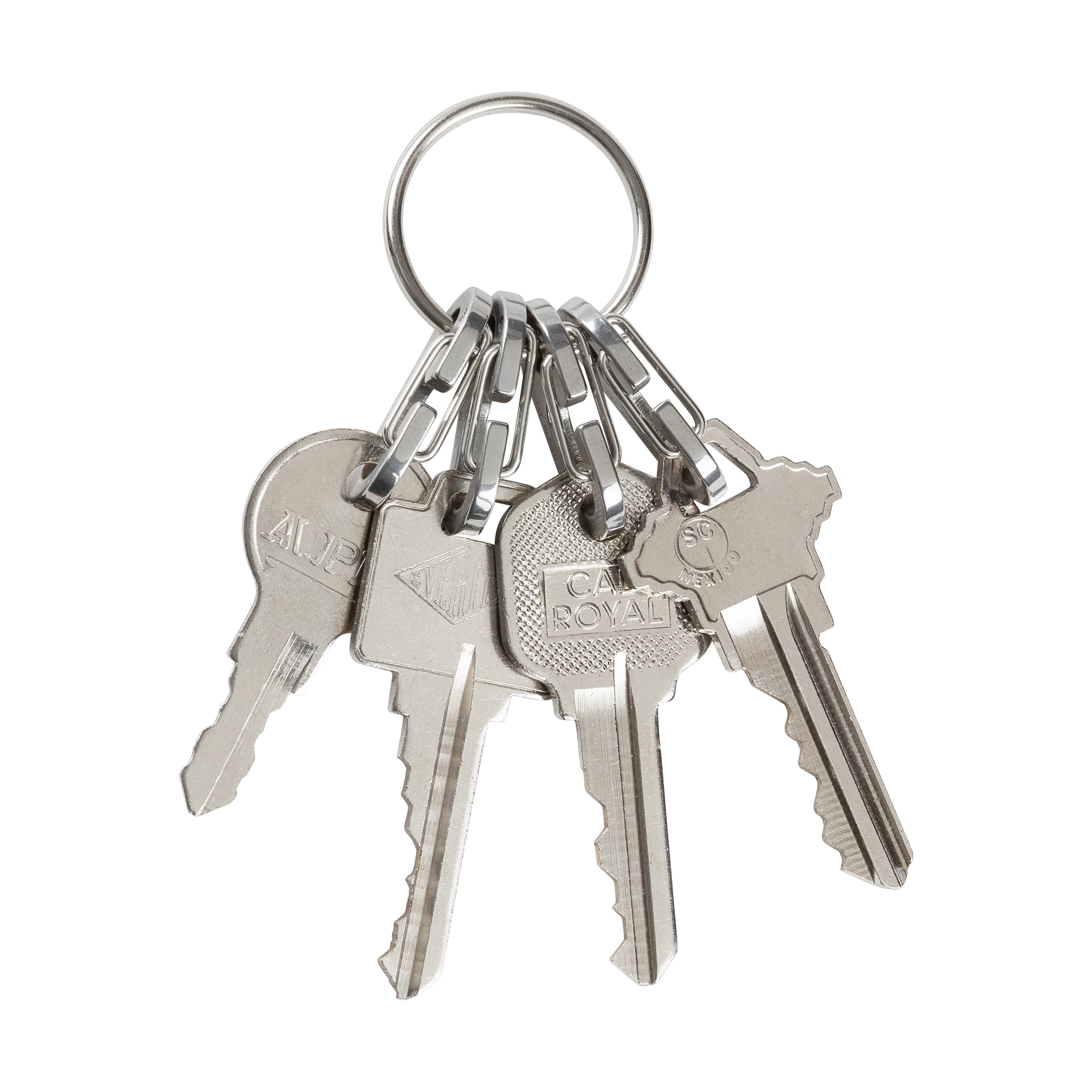Nite Ize KeyRing MicroLink - Keychain Ring with Small Carabiners - Key Holder & Organizer Accessories - Heavy-Duty & Stainless Steel S-Biner Key Clips with Key Ring - 2 Pack