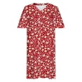 thumbnail image 4 of Ygbgbb Women's Plus Size V‑Neck Short Sleeve Ditsy Floral Print Midi Dress, Comfortable A‑Line Dress with Side Pockets for Summer Vacation Multicolor L, 4 of 8