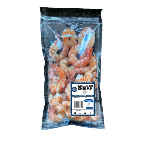 Fresh Cooked Colossal Peeled And Deveined, TailOn Shrimp, 1 lb (1622