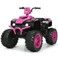 thumbnail image 1 of Gymax 12V Electric Kids Ride On Car ATV 4-Wheeler Quad w/ Music LED Light Pink, 1 of 9