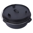 thumbnail image 6 of Cast Iron Dutch Oven with Skillet Lid - 12 Quart Camping Pot for Outdoor Cooking, 6 of 9