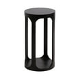 thumbnail image 5 of Kate and Laurel Dahl Modern Slatted Wooden Round Drink Table, 12 x 23, Black, Transitional Wood Accent Pedestal Table for Use as Living Room Plant Stand or Small Bedroom Nightstand, 5 of 9