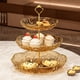 thumbnail image 4 of Frutero De Tres Niveles De 8 Pulgadas, Elegante Centro De Mesa, De Vidrio, Ideal Para Uso Domstico, Sala De Estar, Mesa De Centro Y Exhibicin De Dulces, 1 Unidad, Transparente., UKHBMC, 4 of 8