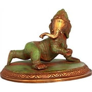 Exotic India Crawling Baby Ganesha - Brass Statue