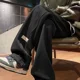 thumbnail image 3 of Pantalones deportivos para hombre, de pierna ancha, con bolsillos y cremallera, rectos, de verano, lisos, finos, tendencia 2024, imprescindibles, 3 of 4