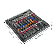 DENEST Professional Mixer Sound Board Console 6 Channel Desk System Interface Digital USB