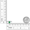 thumbnail image 4 of Gem Stone King 10K White Gold Green Nano Emerald Solitaire Engagement Ring for Women (0.60 Cttw, Oval 7X5MM, Gemstone May Birthstone, Size 7), 4 of 4