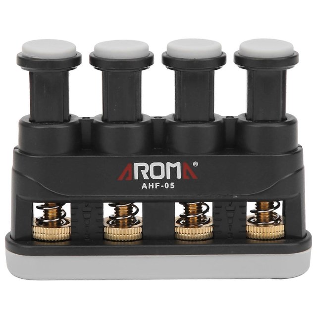 AROMA AHF‑05 Guitar Finger Grip Strengthener Exerciser Trainer for Piano Training EquipmentBlack