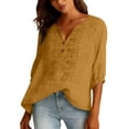 thumbnail image 4 of Holzkary Women's Summer Flora Embroidered Tops Relaxed Fit Basic Tee Summer Tshirts Mexican Shirts Work Tees V Neck Dressy Casual Blouses Retro Embroidered Boho Tops Loose Tunics Top Bohemian Tops, 4 of 9