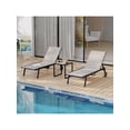 thumbnail image 2 of Bingirl Chaises Longues d'Extérieur pour la Maison avec Roues, Dossier Réglable, Chaises Longues de Piscine, Chaises Longues de Patio avec Table d'Appoint, Ensemble de 3, 2 of 8