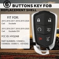 thumbnail image 3 of Key Fob Case Fit for Cadillac XTS XT4 XT5 XT6 ATS ATS-v SRX CT6 CTS 2014 2015 2016 2017 2018 2019 2020 2021-2023 HYQ2AB HYQ2EB 5 Button Pad Cover Keyless Entry Remote Car Key Fob Shell Replacement, 3 of 7