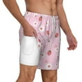 thumbnail image 6 of Rocae Hand Drawn Strawberry for Men's Swim Trunks Quick Dry With Two Side Pockets and One Lined Patch PocketMedium, 6 of 9