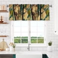 thumbnail image 6 of Drapery Wear Rod Short Curtain 54x18in Filter With Light Feature For Easy Installation Rod Free For Bedroom Kitchen Bathroom\r\n Abstract Leaves (1), 6 of 7