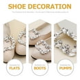 thumbnail image 4 of OFFIGAM Crystal Metal Shoe Clips 1 Pair - Clip On Shoe Embellishments for Women and Girls, Decorative Accessories, 4 of 7