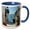 Blue/White, variant on 3drose, White Painted Stone Houses and Cobblestones of Old Marmaris, 11oz Magic Transforming Mug