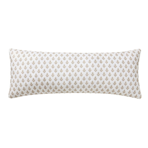My Texas House 14" x 36" Ivory/Beige Block Print Decorative Pillow