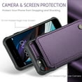 thumbnail image 5 of ShieldPlus for iPhone SE 3rd Gen & 2nd Gen, iPhone 8 & iPhonoe 7 Wallet Case with RFID Blocking Card Holder,Durable Kickstand Shockproof Phone Case for iPhone SE 2022 /2020 / iPhone 8/7 4.7",Purple, 5 of 7
