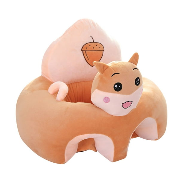 Asiento de bebé de dibujos animados sofá transpirable sin relleno silla de brazo de bebé para niños pequeños suministros