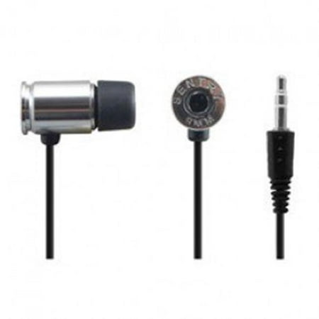 9 mm Bullet Earbuds with Mic, Silver