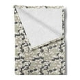 thumbnail image 2 of Camo Soft Flannel Fleece Throw Blanket, Modern Pastel Toned Camouflage Repetition Classic Uniform Art, Cozy Plush for Indoor and Outdoor Use, 50" x 60", Pale Sepia Dusk, by Ambesonne, 2 of 5