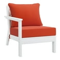thumbnail image 4 of WestinTrends Avalon Outdoor Patio HDPE Loveseat Sofa with Patio Cushions, White/Orange, 4 of 5