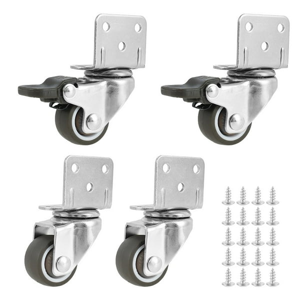 Adifare 4 PCS Caster Wheels Single Wheel Swivel Casters Household Mini