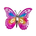 thumbnail image 5 of CarpNettore Iron Butterfly Wall Decor Ornament Butterfly Wall Art Sculpture for Garden Front Pink, 5 of 9