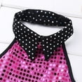 thumbnail image 7 of DPOIS Girls Shiny Sequins Modern Jazz Dance Outfit Halter Neck Crop Top with Tutu Skirt Arm Sleeves Set, 7 of 7