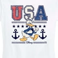 thumbnail image 3 of Disney - Americana - Usa Donald  - Women's Short Sleeve Graphic T-Shirt, 3 of 5