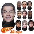 thumbnail image 2 of Mascarilla facial de malla con patrón divertido en 3D de Ronaldo Messi y Taylor Swift, accesorio para cosplay, protección UV, patrón de celebridad, 2 of 5