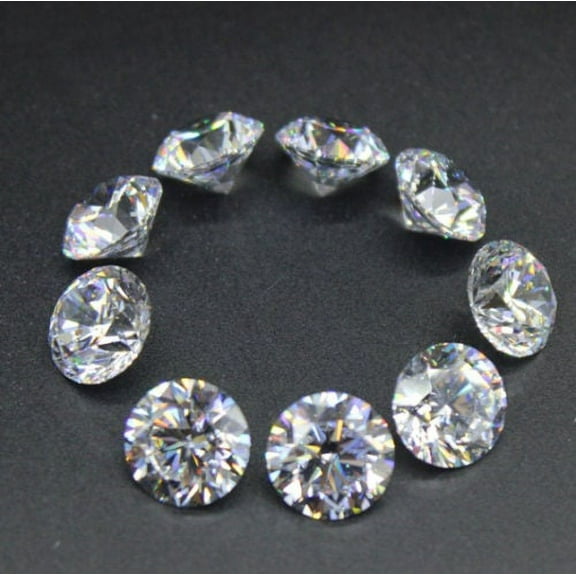 0.80mm to 2mm Top White D Color Small Round Brilliant Diamond Cut Loose Moissanite For Ring, Earring, Jewellery Making (Wholesale Price) 1ct