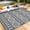 Grey White, variant on Soonbuy 8x10 FT Outdoor Rug Waterproof Boho Plastic Straw Outdoor Patio Rug with Carry Bag and Stakes, Outdoor Area Rug for Deck, RV Camping, Balcony, Backyard, Picnic, Garden