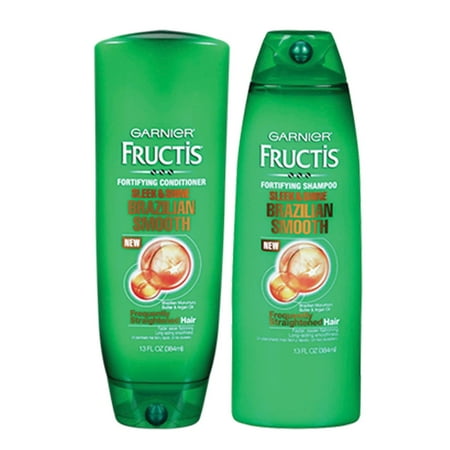 Garnier Fructis Brazilian Smooth Fortifying Shampoo & Conditioner (13 Oz Each)