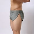 thumbnail image 4 of LEEy-world Mens Underwear Men's Underwear Bamboo Rayon Breathable Super Soft Comfort Lightweight Pouch Boxer Briefs Grey,M, 4 of 5