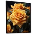 thumbnail image 2 of Designart "Yellow Black Rose gracefulness I" Floral Floater Framed Wall Decor, 2 of 7