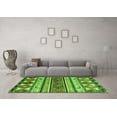 thumbnail image 3 of Ahgly Company Indoor Rectangle Oriental Green Modern Area Rugs, 7' x 10', 3 of 4