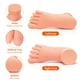 thumbnail image 4 of Práctica modelo de pie falso, herramienta de manicura protésica de silicona suave y Flexible para entrenamiento artístico de puntas de uñas, 1 par, 4 of 5