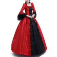 thumbnail image 5 of DJskiyers Women Victorian Dress Vintage Long Party Dress Flare Sleeve Rococo Masquerade Ball Gown Lace Patchwork Gothic Dress, 5 of 9