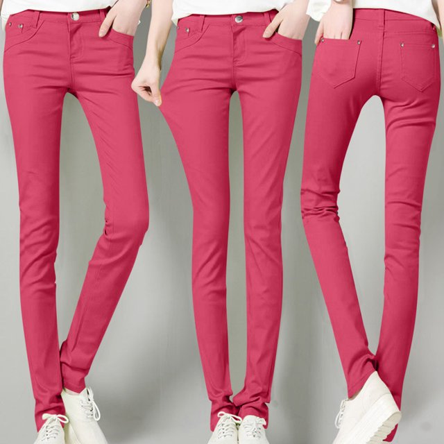 TINZ Women High Rise Fashion Jean Classic Solid Color Ankle Jeans Casual Regular Tight Fitting Jeans Tan Dress Pants for Women Drawstring Pants for Women