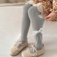 thumbnail image 6 of StSilkitty Knit Tights for Girls Solid Color High Waisted Stretch Casual Under Dress Pants Lightweight Soft Comfy Leggings, 6 of 8