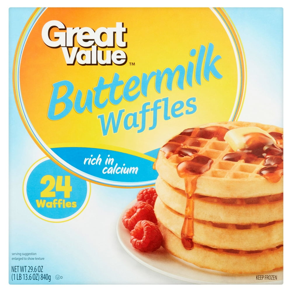 Great Value Buttermilk Waffles, 24 count, 29.6 oz
