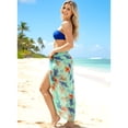 thumbnail image 3 of LA LEELA Women's Sheer Chiffon Bikini Wrap Bathing Suit Sarong Swimwear Cover ups Beach Wraps for Women Pareo One Size Varicolored, Leaves, 3 of 5