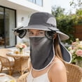 thumbnail image 4 of Outdoor Coolings Sun Hat With Solar Fan Breathable Mesh Neck Face Cover For Hiking Fishing Gardening, 4 of 6