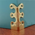 thumbnail image 6 of 20PCS Solid Brass Baseboard Corner Protectors, Vintage Metal Corner Protector Table Corner Edge Cover Safety Bracket(Black), 6 of 6