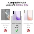 thumbnail image 2 of JETech Case for Samsung Galaxy S22 5G 6.1-Inch, Non-Yellowing Shockproof Bumper Protective Phone Cover, Anti-Scratch Hard PC Back (Purple), 2 of 6