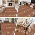 thumbnail image 5 of Brown Flowers Branch Area Rugs 6'x9', Washable Small Throw Rugs for Kitchen Dining room, Spring Summer Farmhouse Botanical Indoor Outdoor Rug Non-Slip Low Pile Carpet Runner Reversible Floor Mats, 5 of 8