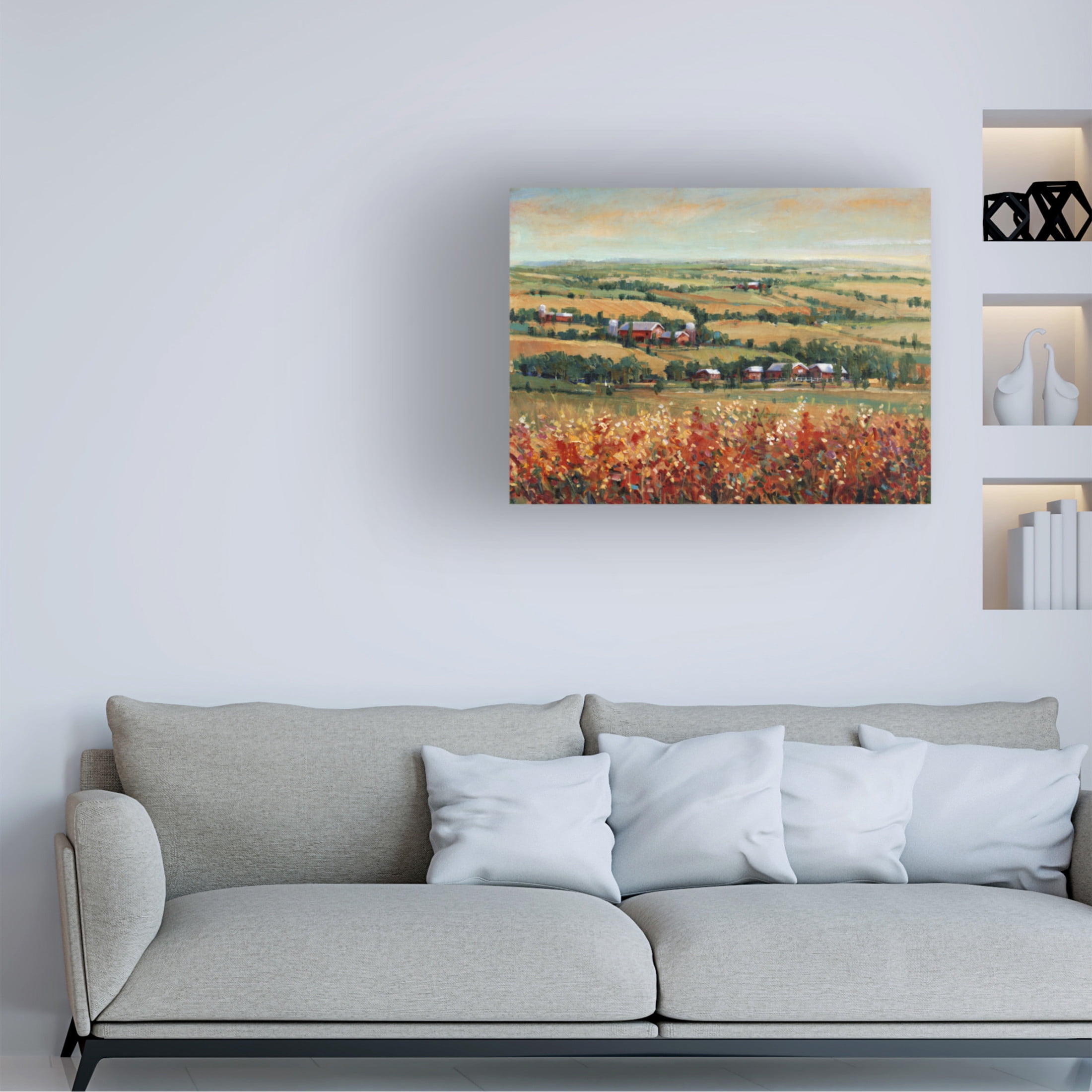 Trademark Fine Art Tim OToole Rural Open Landscape II Canvas Wall Art