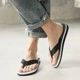 thumbnail image 5 of BONIXOOM Mens Sandals Clearance Slip-On Platform V-Day Casual Summer Mens Shoes Black Size 9.5-10, 5 of 8