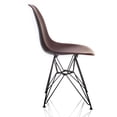 thumbnail image 3 of Nature Series Brown Wood Grain DSR Mid-Century Modern Dining Accent Side Chair with Black Eiffel Steel Leg, 3 of 5